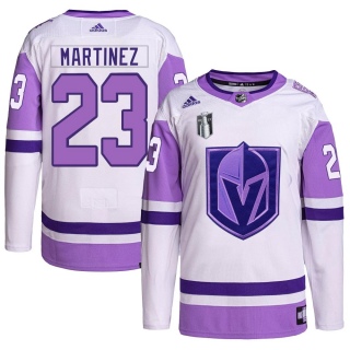 Men's Alec Martinez Vegas Golden Knights Adidas Hockey Fights Cancer Primegreen 2023 Stanley Cup Final Jersey - Authentic White/