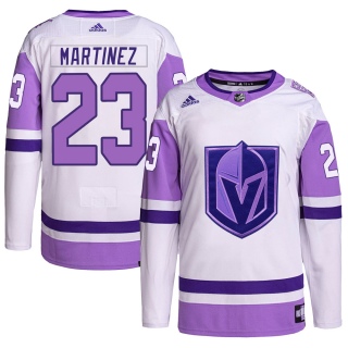 Men's Alec Martinez Vegas Golden Knights Adidas Hockey Fights Cancer Primegreen Jersey - Authentic White/Purple