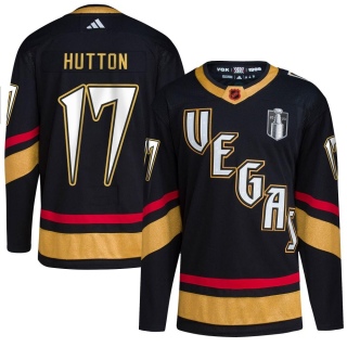 Men's Ben Hutton Vegas Golden Knights Adidas Reverse Retro 2.0 2023 Stanley Cup Final Jersey - Authentic Black