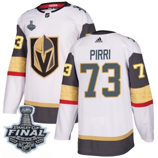 Men's Brandon Pirri Vegas Golden Knights Adidas Away 2018 Stanley Cup Final Patch Jersey - Authentic White