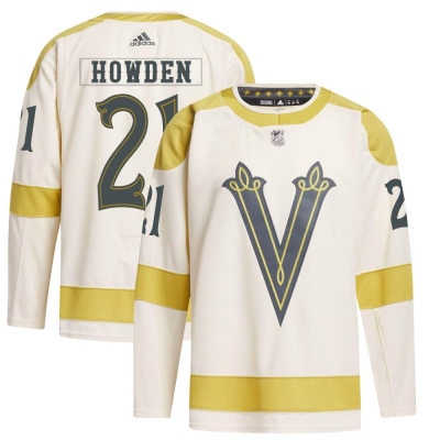 Men's Brett Howden Vegas Golden Knights Adidas 2024 Winter Classic Primegreen Jersey - Authentic Cream