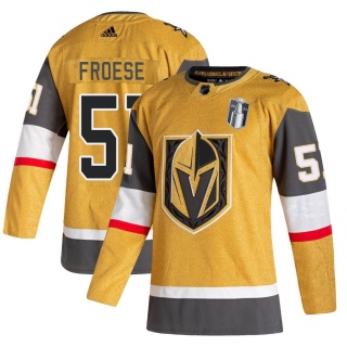 Men's Byron Froese Vegas Golden Knights Adidas 2020/21 Alternate 2023 Stanley Cup Final Jersey - Authentic Gold