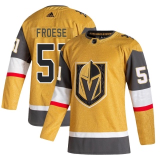 Men's Byron Froese Vegas Golden Knights Adidas 2020/21 Alternate Jersey - Authentic Gold