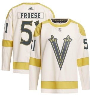 Men's Byron Froese Vegas Golden Knights Adidas 2024 Winter Classic Primegreen Jersey - Authentic Cream