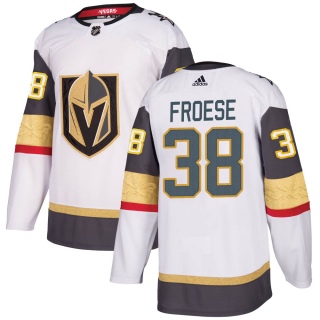 Men's Byron Froese Vegas Golden Knights Adidas Away Jersey - Authentic White