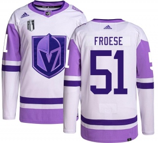 Men's Byron Froese Vegas Golden Knights Adidas Hockey Fights Cancer 2023 Stanley Cup Final Jersey - Authentic