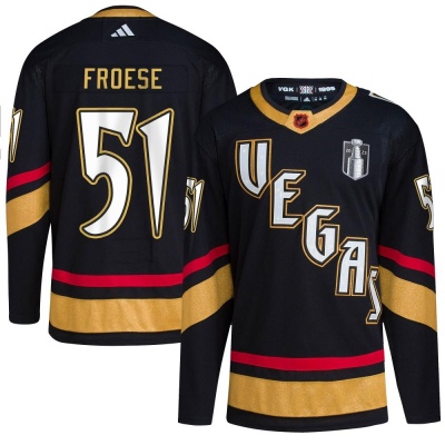 Men's Byron Froese Vegas Golden Knights Adidas Reverse Retro 2.0 2023 Stanley Cup Final Jersey - Authentic Black
