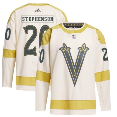 Men's Chandler Stephenson Vegas Golden Knights Adidas 2024 Winter Classic Primegreen Jersey - Authentic Cream