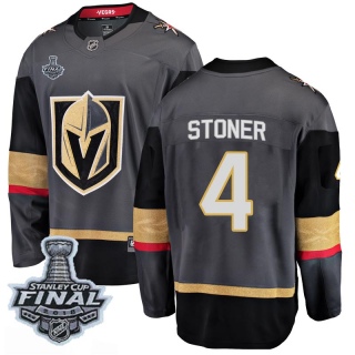 Men's Clayton Stoner Vegas Golden Knights Fanatics Branded Home 2018 Stanley Cup Final Patch Jersey - Breakaway Black
