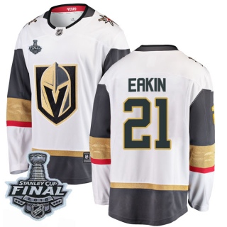 Men's Cody Eakin Vegas Golden Knights Fanatics Branded Away 2018 Stanley Cup Final Patch Jersey - Breakaway White