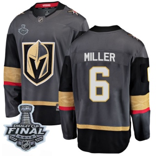 Men's Colin Miller Vegas Golden Knights Fanatics Branded Home 2018 Stanley Cup Final Patch Jersey - Breakaway Black