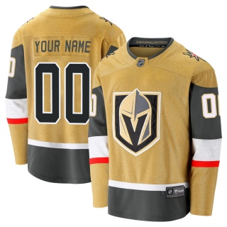 Men's Custom Vegas Golden Knights Fanatics Branded Custom Breakaway 2020/21 Alternate Jersey - Premier Gold