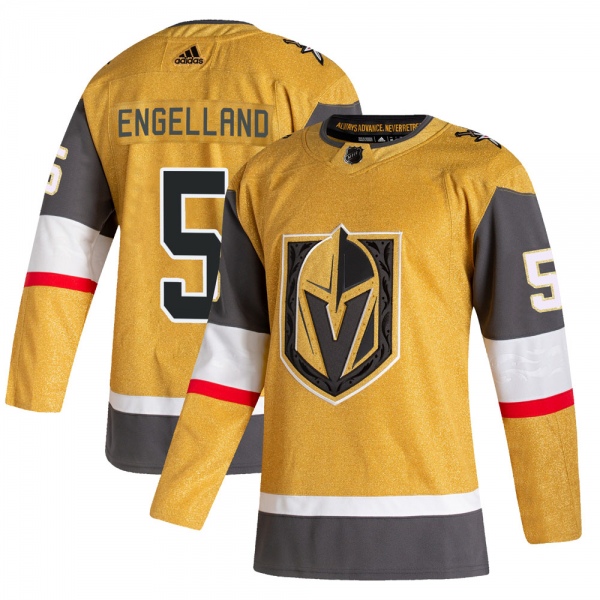 Men's Deryk Engelland Vegas Golden Knights Adidas 2020/21 Alternate Jersey - Authentic Gold