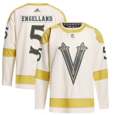 Men's Deryk Engelland Vegas Golden Knights Adidas 2024 Winter Classic Primegreen Jersey - Authentic Cream