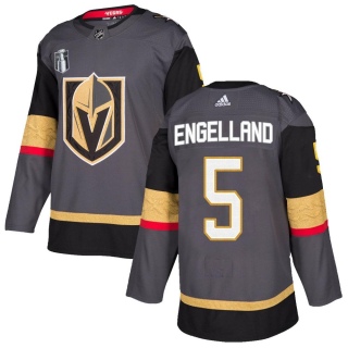 Men's Deryk Engelland Vegas Golden Knights Adidas Home 2023 Stanley Cup Final Jersey - Authentic Gray