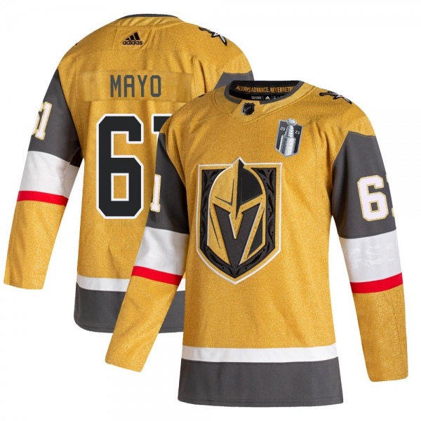 Men's Dysin Mayo Vegas Golden Knights Adidas 2020/21 Alternate 2023 Stanley Cup Final Jersey - Authentic Gold
