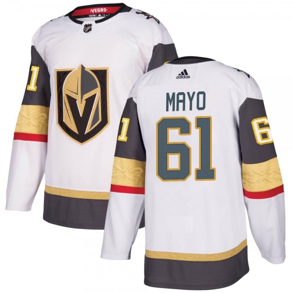 Men's Dysin Mayo Vegas Golden Knights Adidas Away Jersey - Authentic White