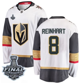 Men's Griffin Reinhart Vegas Golden Knights Fanatics Branded Away 2018 Stanley Cup Final Patch Jersey - Breakaway White