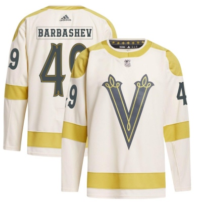 Men's Ivan Barbashev Vegas Golden Knights Adidas 2024 Winter Classic Primegreen Jersey - Authentic Cream