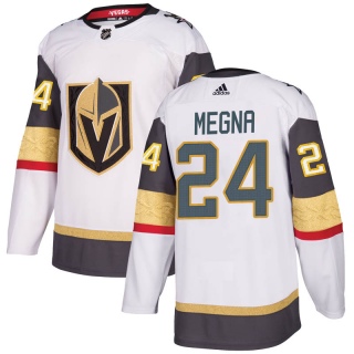 Men's Jaycob Megna Vegas Golden Knights Adidas Away Jersey - Authentic White