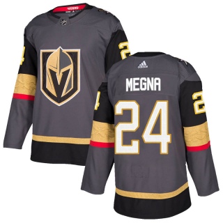 Men's Jaycob Megna Vegas Golden Knights Adidas Home Jersey - Authentic Gray