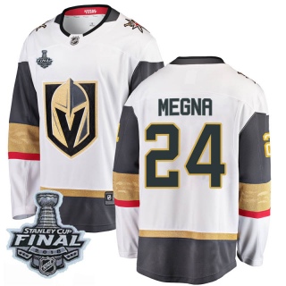 Men's Jaycob Megna Vegas Golden Knights Fanatics Branded Away 2018 Stanley Cup Final Patch Jersey - Breakaway White