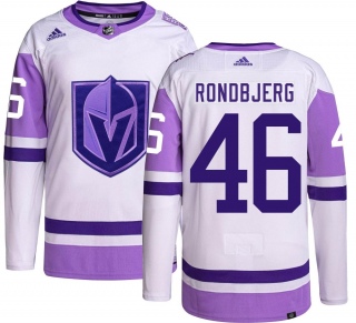Men's Jonas Rondbjerg Vegas Golden Knights Adidas Hockey Fights Cancer Jersey - Authentic