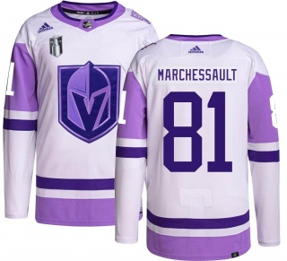 Men's Jonathan Marchessault Vegas Golden Knights Adidas Hockey Fights Cancer 2023 Stanley Cup Final Jersey - Authentic
