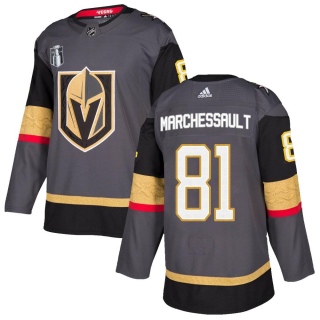 Men's Jonathan Marchessault Vegas Golden Knights Adidas Home 2023 Stanley Cup Final Jersey - Authentic Gray