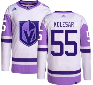 Men's Keegan Kolesar Vegas Golden Knights Adidas Hockey Fights Cancer Jersey - Authentic
