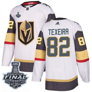 Men's Keoni Texeira Vegas Golden Knights Adidas Away 2018 Stanley Cup Final Patch Jersey - Authentic White