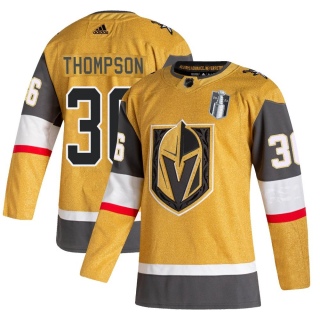 Men's Logan Thompson Vegas Golden Knights Adidas 2020/21 Alternate 2023 Stanley Cup Final Jersey - Authentic Gold