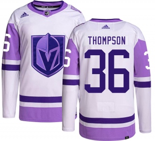 Men's Logan Thompson Vegas Golden Knights Adidas Hockey Fights Cancer Jersey - Authentic