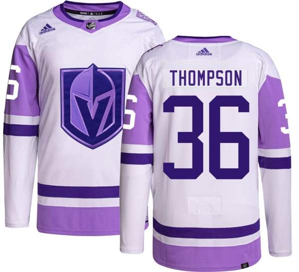 Men's Logan Thompson Vegas Golden Knights Adidas Hockey Fights Cancer Jersey - Authentic