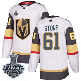 Men's Mark Stone Vegas Golden Knights Adidas Away 2018 Stanley Cup Final Patch Jersey - Authentic White