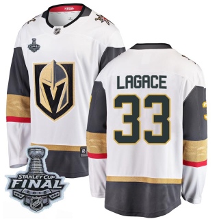 Men's Maxime Lagace Vegas Golden Knights Fanatics Branded Away 2018 Stanley Cup Final Patch Jersey - Breakaway White