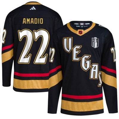 Men's Michael Amadio Vegas Golden Knights Adidas Reverse Retro 2.0 2023 Stanley Cup Final Jersey - Authentic Black