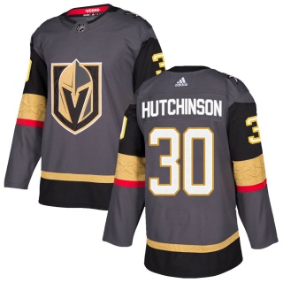 Men's Michael Hutchinson Vegas Golden Knights Adidas Home Jersey - Authentic Gray