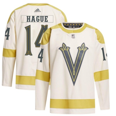 Men's Nicolas Hague Vegas Golden Knights Adidas 2024 Winter Classic Primegreen Jersey - Authentic Cream