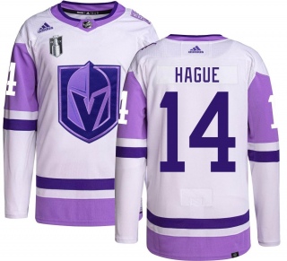 Men's Nicolas Hague Vegas Golden Knights Adidas Hockey Fights Cancer 2023 Stanley Cup Final Jersey - Authentic
