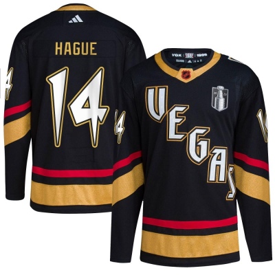 Men's Nicolas Hague Vegas Golden Knights Adidas Reverse Retro 2.0 2023 Stanley Cup Final Jersey - Authentic Black