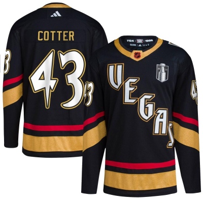 Men's Paul Cotter Vegas Golden Knights Adidas Reverse Retro 2.0 2023 Stanley Cup Final Jersey - Authentic Black