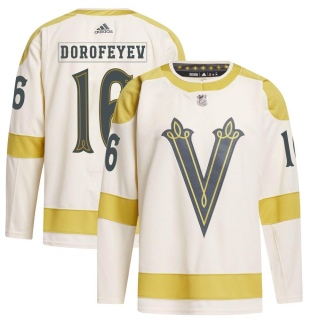 Men's Pavel Dorofeyev Vegas Golden Knights Adidas 2024 Winter Classic Primegreen Jersey - Authentic Cream