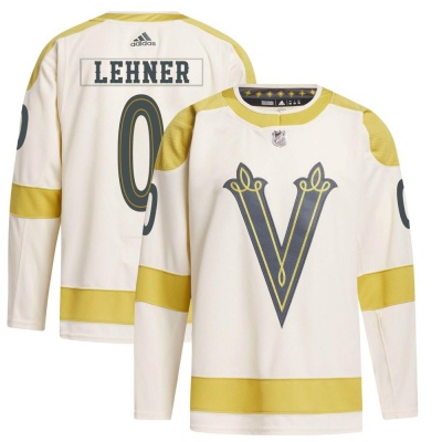 Men's Robin Lehner Vegas Golden Knights Adidas 2024 Winter Classic Primegreen Jersey - Authentic Cream