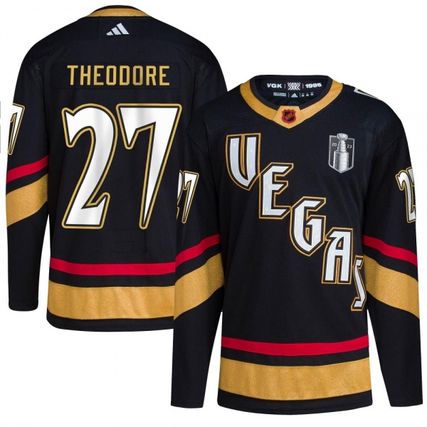Men's Shea Theodore Vegas Golden Knights Adidas Reverse Retro 2.0 2023 Stanley Cup Final Jersey - Authentic Black