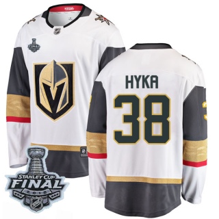 Men's Tomas Hyka Vegas Golden Knights Fanatics Branded Away 2018 Stanley Cup Final Patch Jersey - Breakaway White