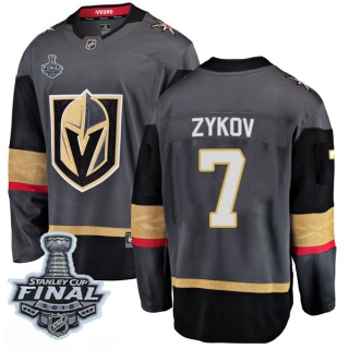 Men's Valentin Zykov Vegas Golden Knights Fanatics Branded Home 2018 Stanley Cup Final Patch Jersey - Breakaway Black