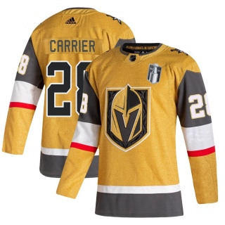 Men's William Carrier Vegas Golden Knights Adidas 2020/21 Alternate 2023 Stanley Cup Final Jersey - Authentic Gold