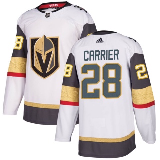 Men's William Carrier Vegas Golden Knights Adidas Away Jersey - Authentic White