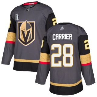 Men's William Carrier Vegas Golden Knights Adidas Home 2023 Stanley Cup Final Jersey - Authentic Gray